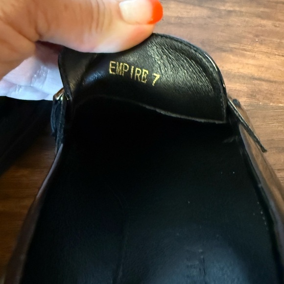 Princess Polly Black Patent Leather Loafers with Gold Accent-Size 7 like new! - Picture 11 of 16